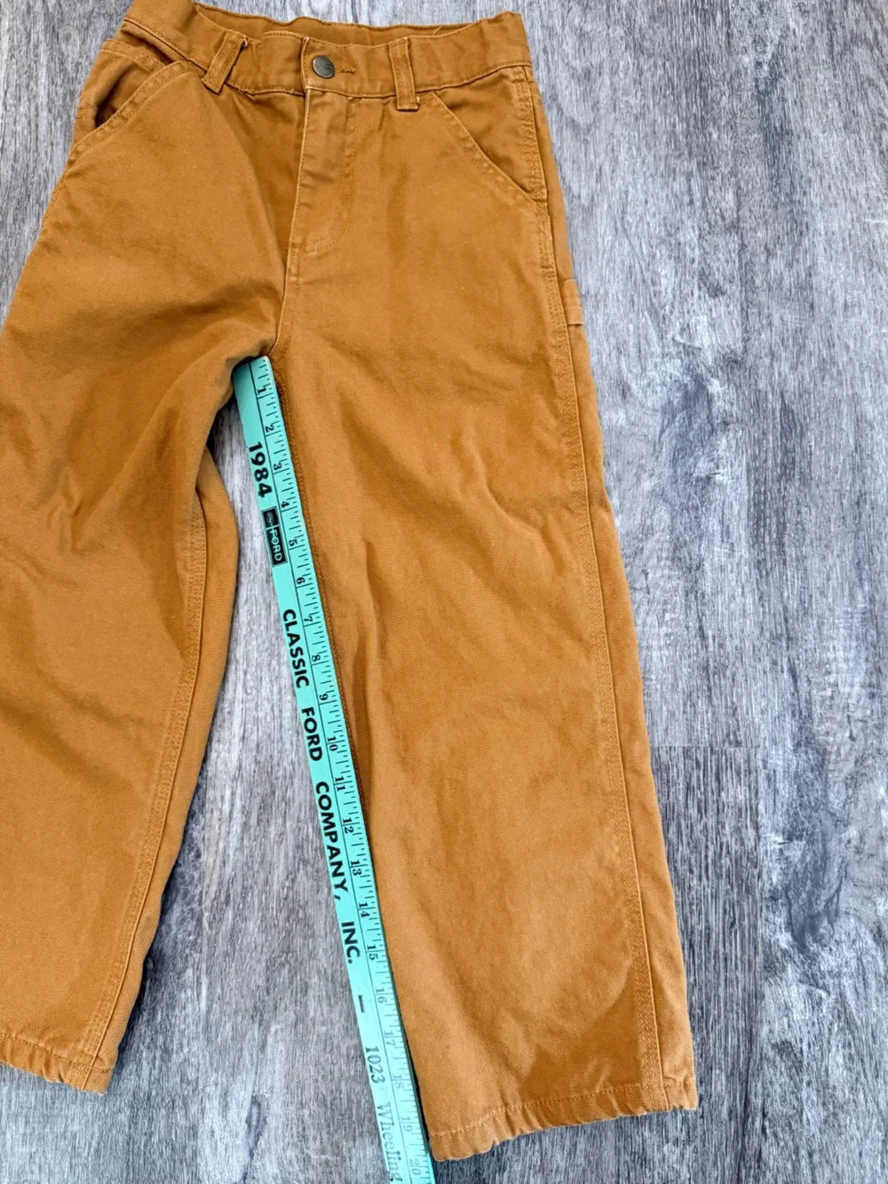 Carhartt Kids Boys Duck Canvas Dungaree Carpenter Pants Sz 8 Adjustable Waist